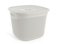 Plastkorv kaanega Drop 36L kandil valge