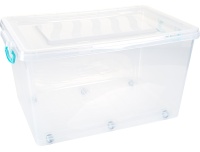 Plastkast kaanega Ücsan 50L ratastega
