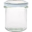 Klaaspurk kaanega 350ml 6tk